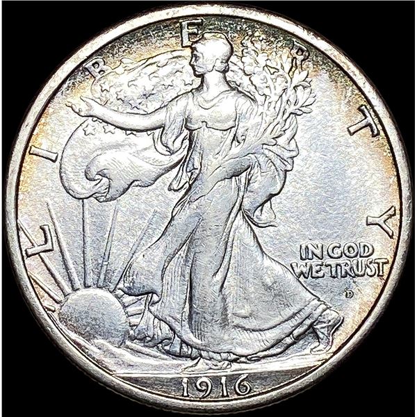 1916-D Walking Liberty Half Dollar CLOSELY UNCIRCULATED