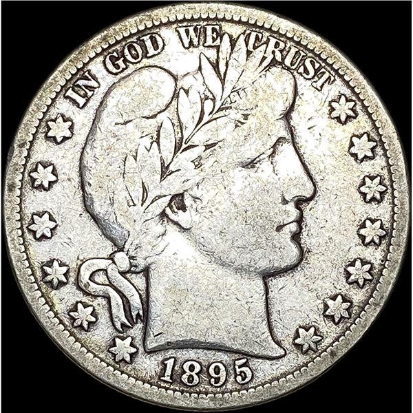 1895-O Silver Barber Half Dollar ABOUT UNCIRCULATED