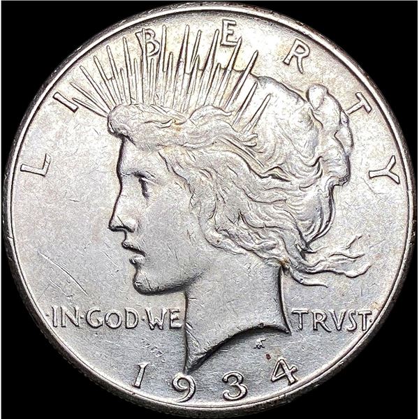 1934-S Silver Peace Dollar CLOSELY UNCIRCULATED