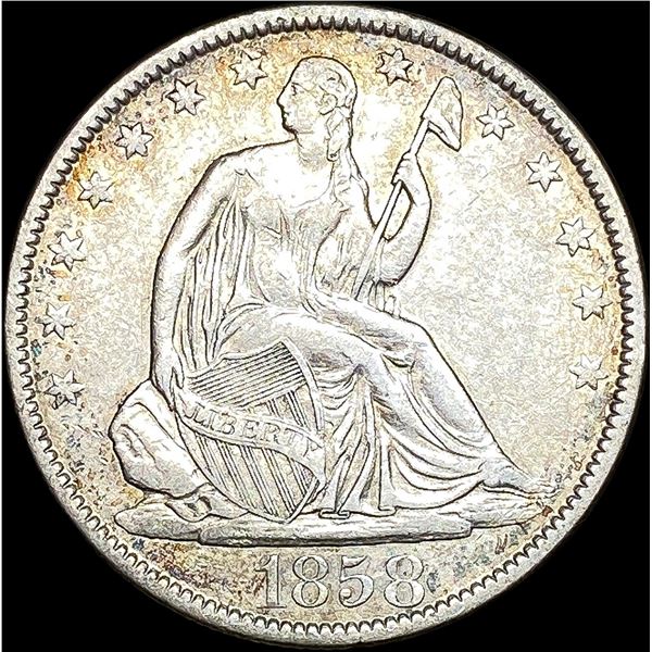 1858-O Seated Liberty Half Dollar NEARLY UNCIRCULATED