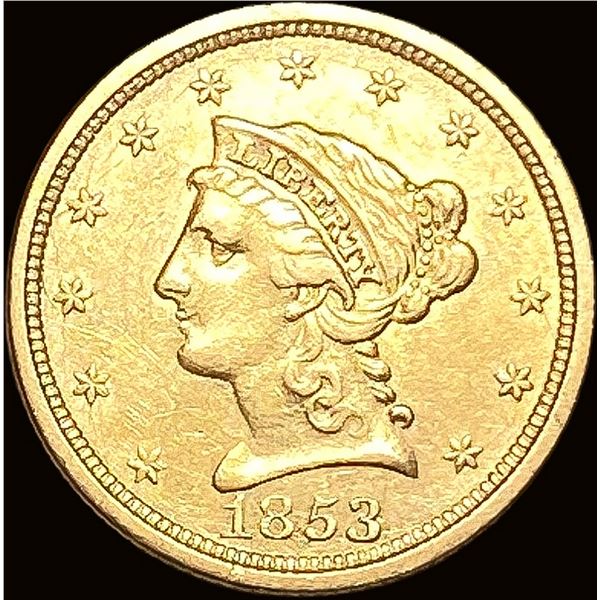 1853 Gold $2.50 Liberty Head Quarter Eagle CLOSELY UNCIRCULATED