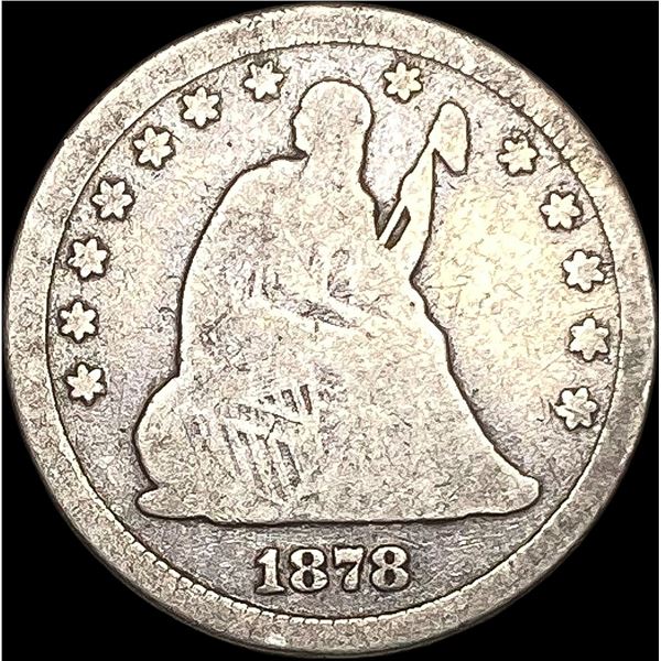 1878-CC Seated Liberty Quarter NICELY CIRCULATED