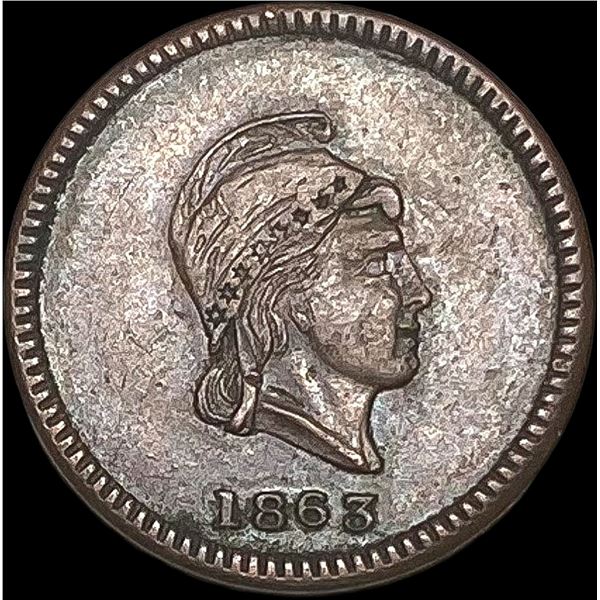 1863 Civil War Token-Watertown WI NEARLY UNCIRCULATED