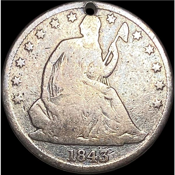 1843 Seated Liberty Half Dollar NICELY CIRCULATED