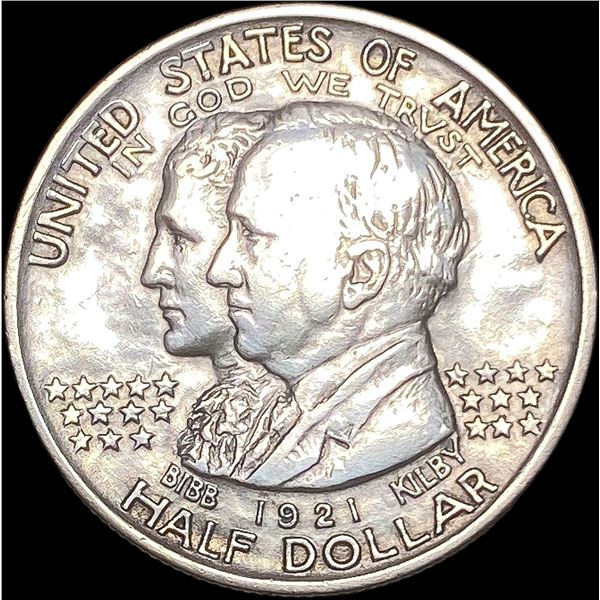 1921 Silver Alabama Half Dollar NEARLY UNCIRCULATED
