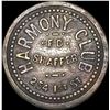 Image 2 : 1863 Civil War Token - Harmony Club LIGHTLY CIRCULATED