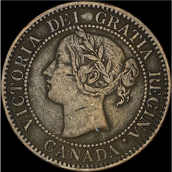 1858 Canada Bronze 1 Cent NEARLY UNCIRCULATED