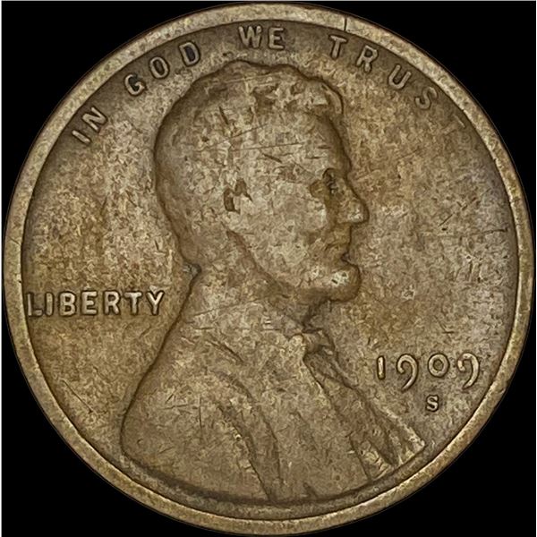 1909-S Lincoln Wheat Cent NICELY CIRCULATED