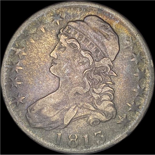 1813 Capped Bust Half Dollar NEARLY UNCIRCULATED