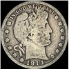 1914-S Silver Barber Half Dollar NICELY CIRCULATED