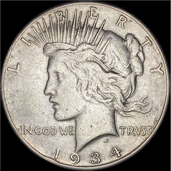 1934-S Silver Peace Dollar NEARLY UNCIRCULATED