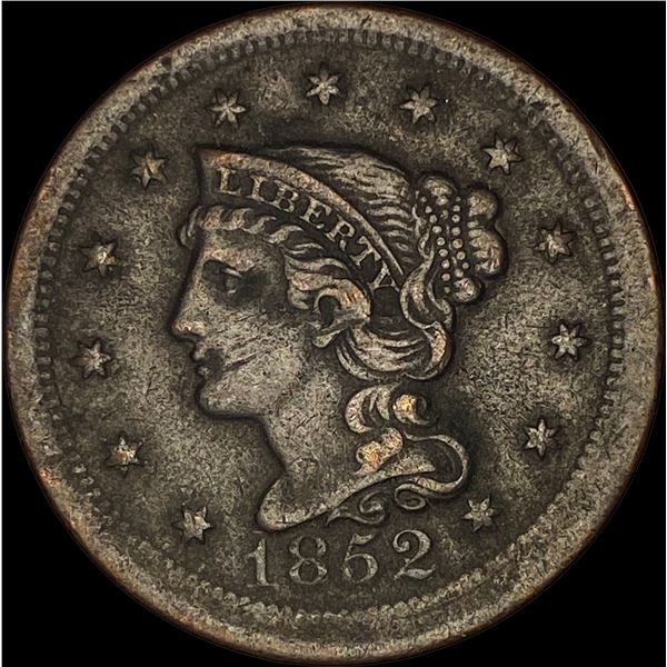1852 Braided Hair Large Cent NEARLY UNCIRCULATED