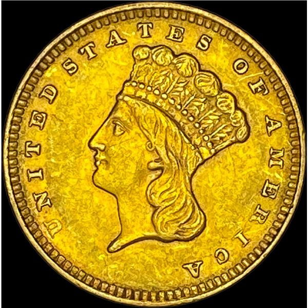 1856 Gold $1 Indian Princess Type 3 CLOSELY UNCIRCULATED
