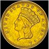 Image 1 : 1856 Gold $1 Indian Princess Type 3 CLOSELY UNCIRCULATED
