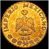 Image 2 : 1865 Mexico Gold 1 Peso Maximilian HIGH GRADE