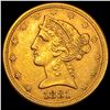 Image 1 : 1881 Liberty Head Half Eagle $5 Gold CLOSELY UNCIRCULATED