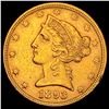 Image 1 : 1893 Liberty Head Half Eagle $5 Gold CLOSELY UNCIRCULATED