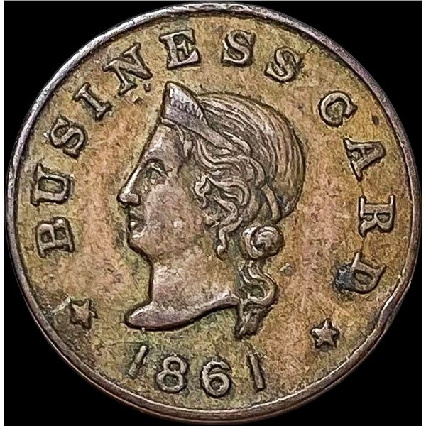 1861 Civil War Token Freedman & Goodkind NEARLY UNCIRCULATED