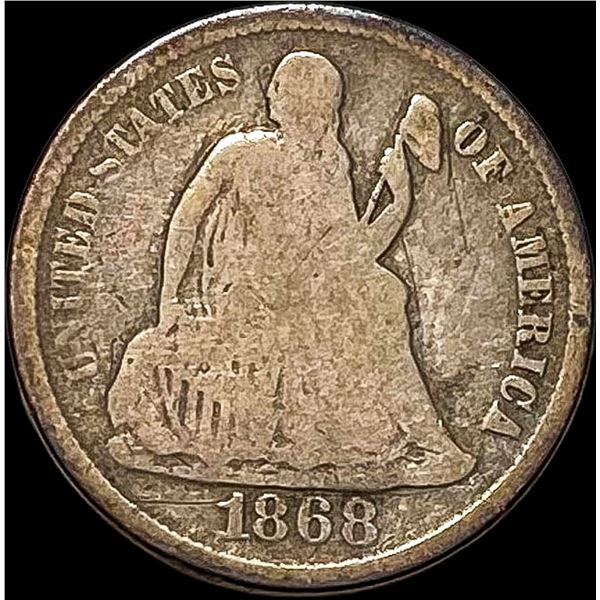 1868-S Seated Liberty Dime NICELY CIRCULATED