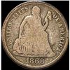 Image 1 : 1868-S Seated Liberty Dime NICELY CIRCULATED