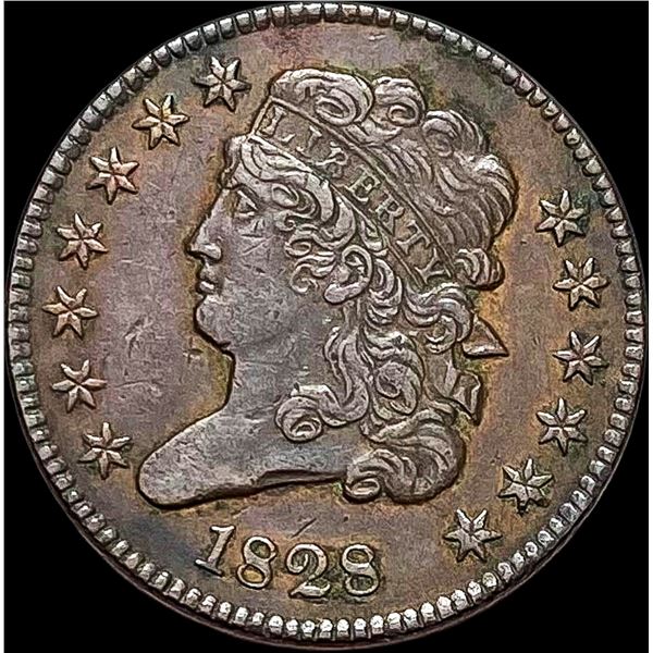 1828 Classic Head Half Cent NEARLY UNCIRCULATED