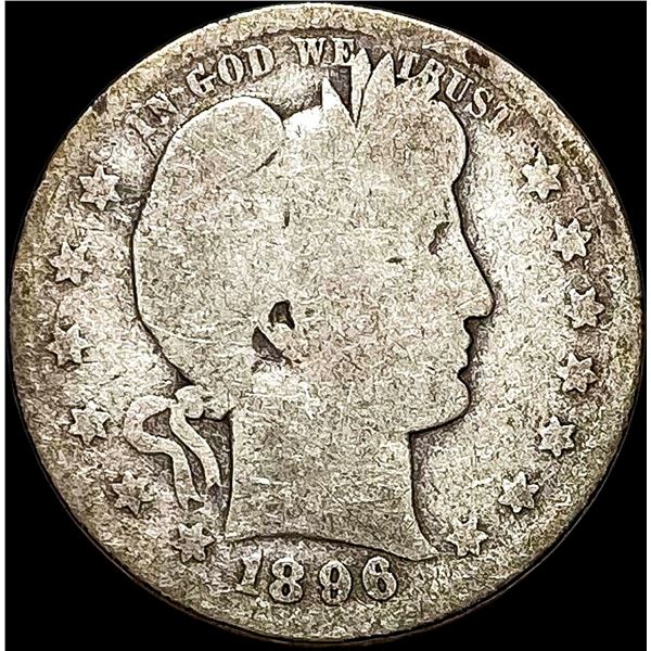 1896-O Silver Barber Quarter NICELY CIRCULATED