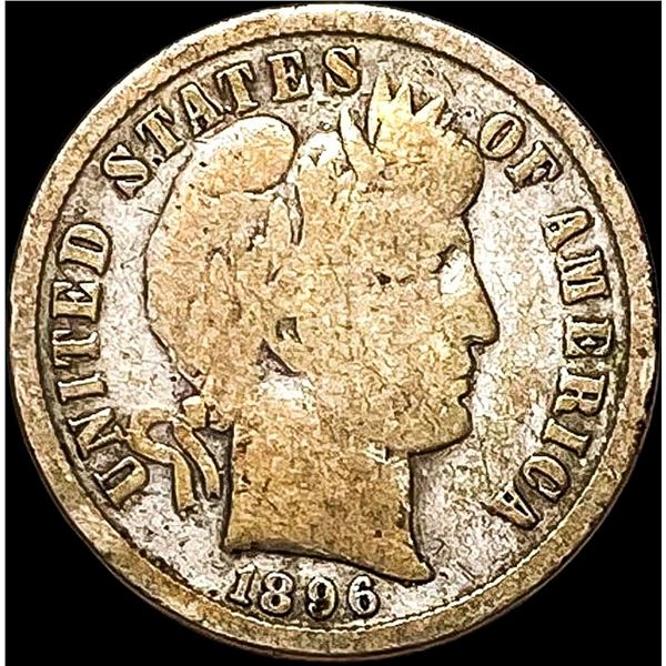 1896-S Silver Barber Dime NICELY CIRCULATED
