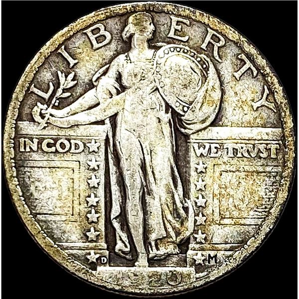 1920-D Silver Standing Liberty Quarter LIGHTLY CIRCULATED