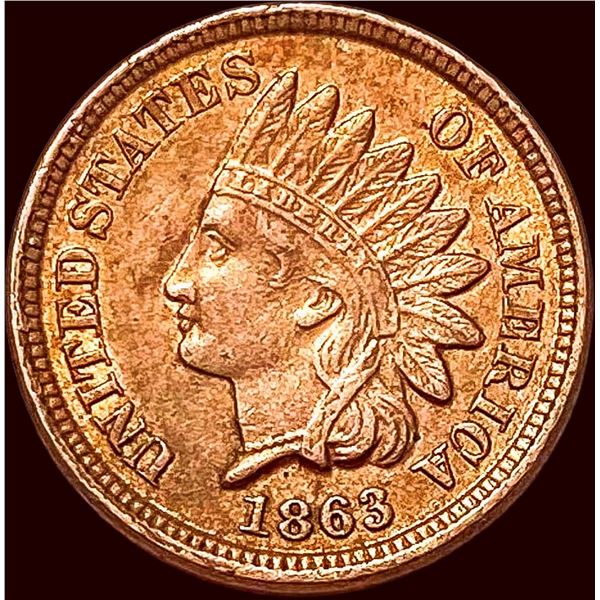 1863 Indian Head Cent CHOICE AU