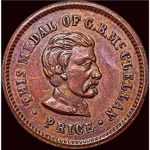 1863 Civil War Token- McClellan CLOSELY UNCIRCULATED