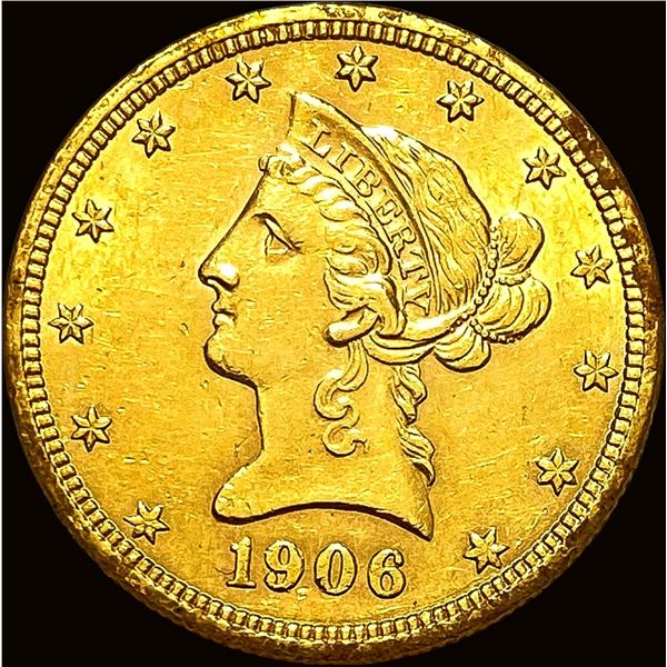 1906-D Gold $10 Liberty Head Eagle CHOICE BU