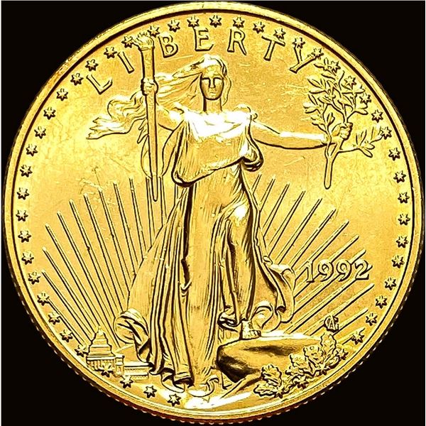 1992 1/2oz Gold American Eagle $25 SUPERB GEM BU