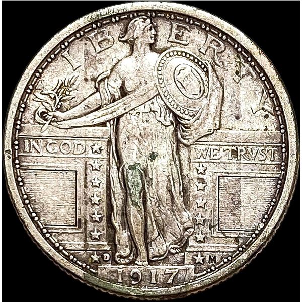 1917-D Type 1 Standing Liberty Quarter NEARLY UNCIRCULATED