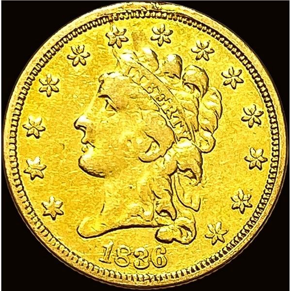 1836 Gold $2.50 Classic Head Quarter Eagle NEARLY UNCIRCULATED