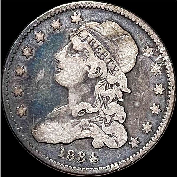 1834 Capped Bust Silver Quarter LIGHTLY CIRCULATED