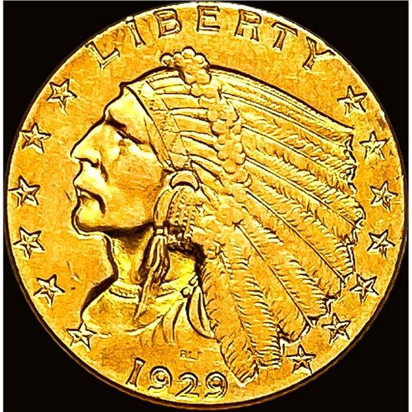 1929 Indian Head Gold $2.50 Quarter Eagle UNCIRCULATED
