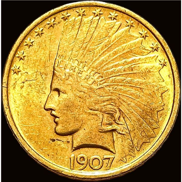 1907 Gold $10 Indian Head Eagle CLOSELY UNCIRCULATED
