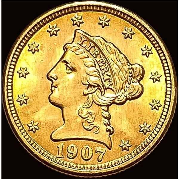 1907 Liberty Head Gold Quarter Eagle $2.50 CHOICE BU