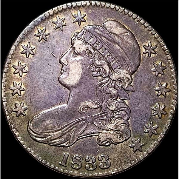 1833 Capped Bust Half Dollar CLOSELY UNCIRCULATED