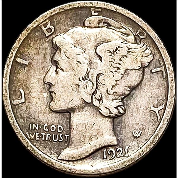 1921 Silver Mercury Dime LIGHTLY CIRCULATED