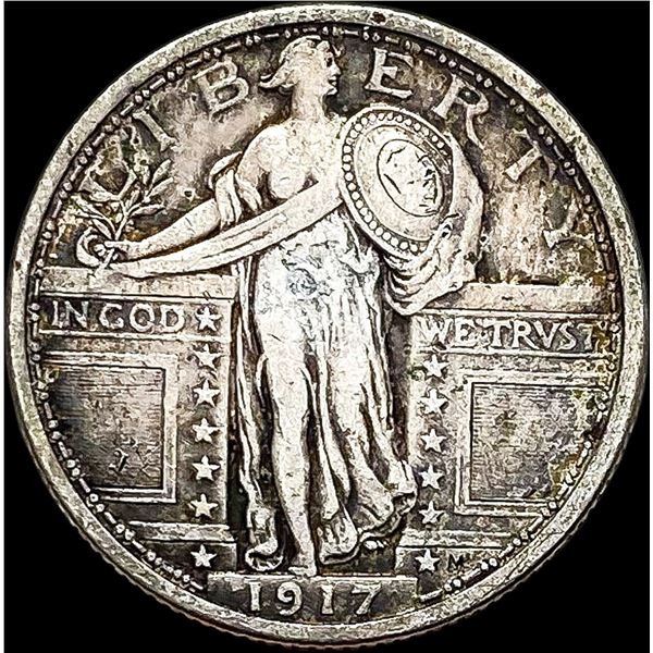 1917 Type 1 Standing Liberty Quarter LIGHTLY CIRCULATED