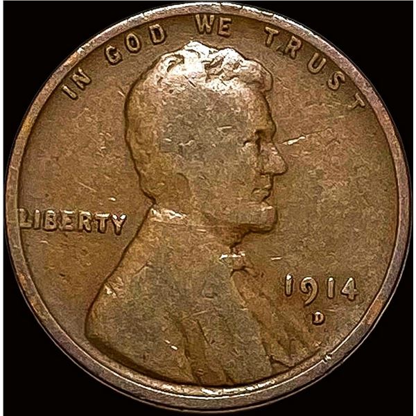 1914-D Lincoln Wheat Cent NICELY CIRCULATED