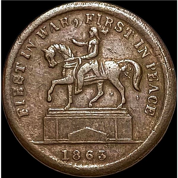 1863 Civil War Token - First in War NEARLY UNCIRCULATED