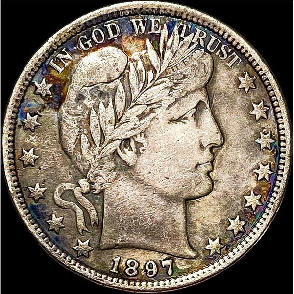 1897 Silver Barber Half Dollar LIGHTLY CIRCULATED