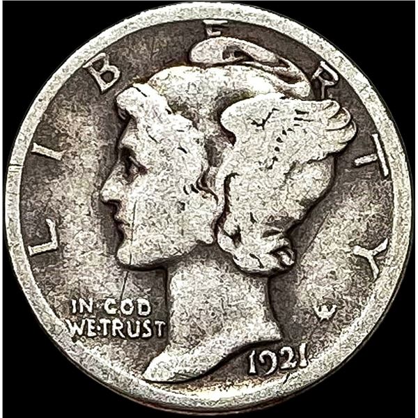 1921-D Silver Mercury Dime NICELY CIRCULATED