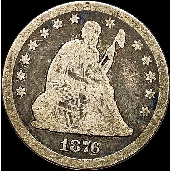 1876-CC Seated Liberty Quarter NICELY CIRCULATED