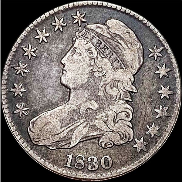 1830 Capped Bust Half Dollar LIGHTLY CIRCULATED