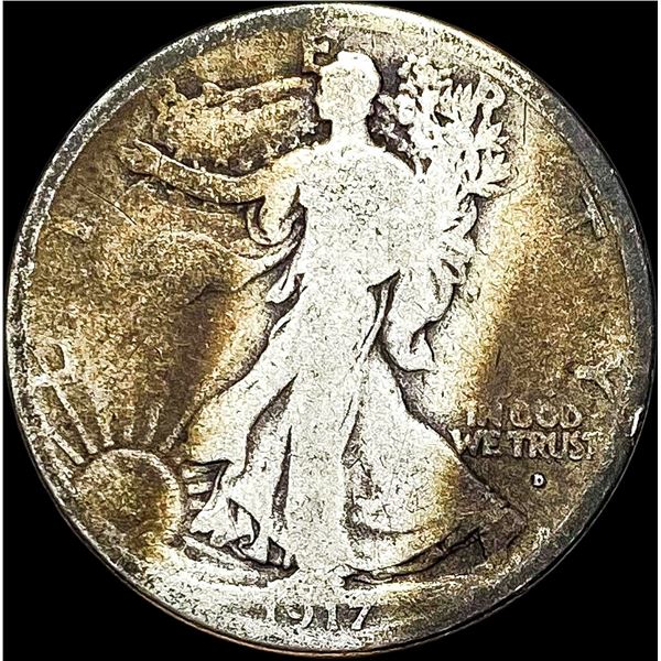 1917-D Walking Liberty Half Dollar NICELY CIRCULATED