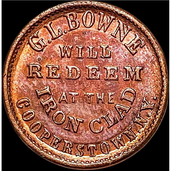 1863 Civil War Token-Cooperstown NY UNCIRCULATED