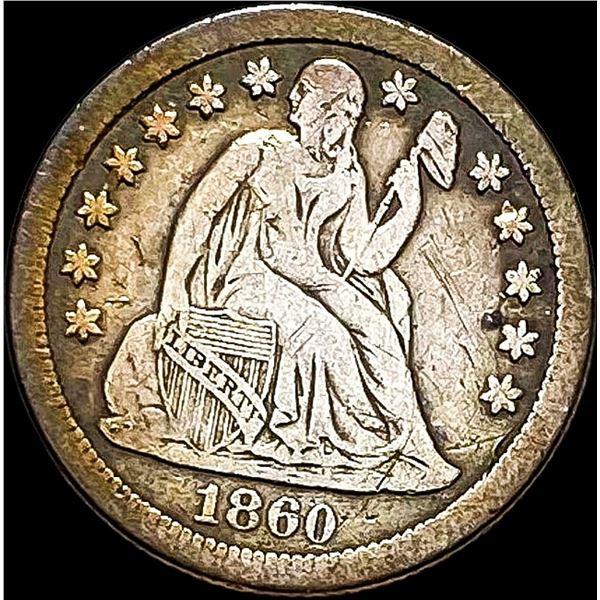 1860-S Seated Liberty Dime NEARLY UNCIRCULATED